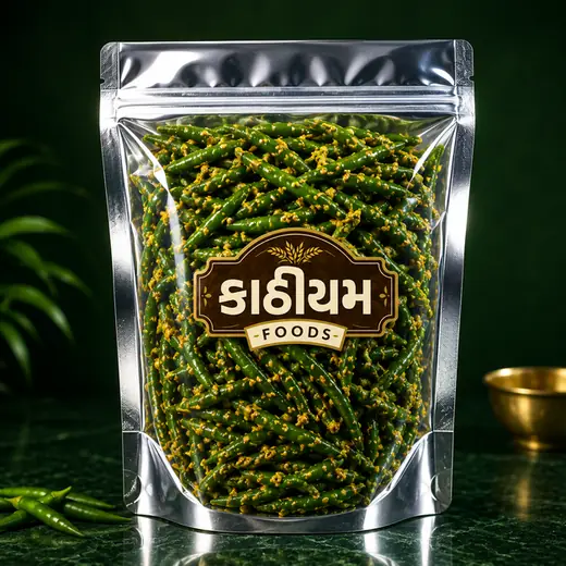 રાયના કુરિયા વાળા લીલા મરચા